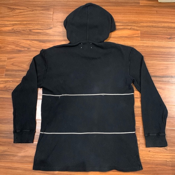 Maison Margiela Paris Black Waffle Knit Atelier Hoodie - MENS SIZE 50 - Picture 5 of 16